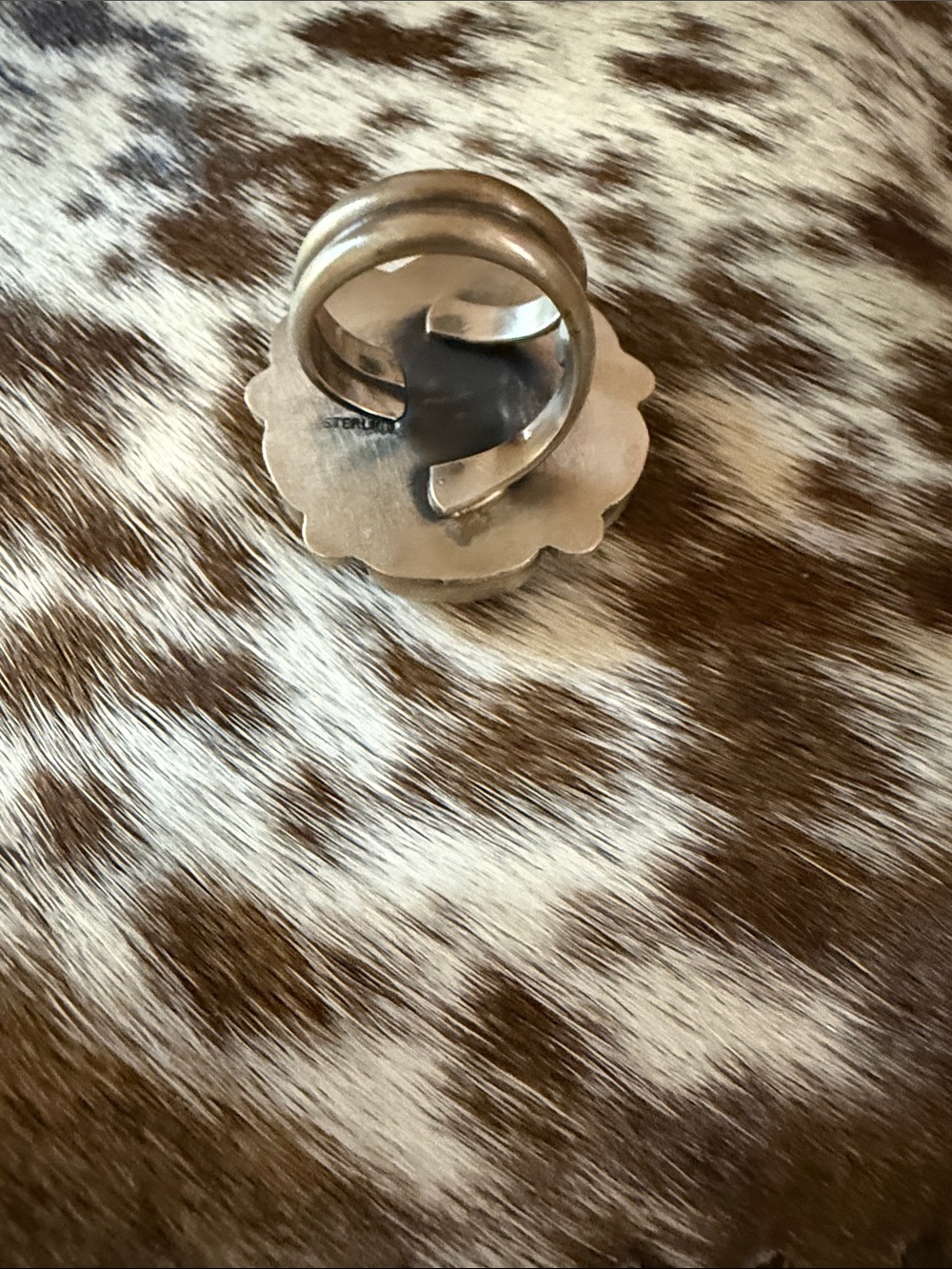 Beautiful turquoise & silver 6 stone ring - Picture 5 of 10